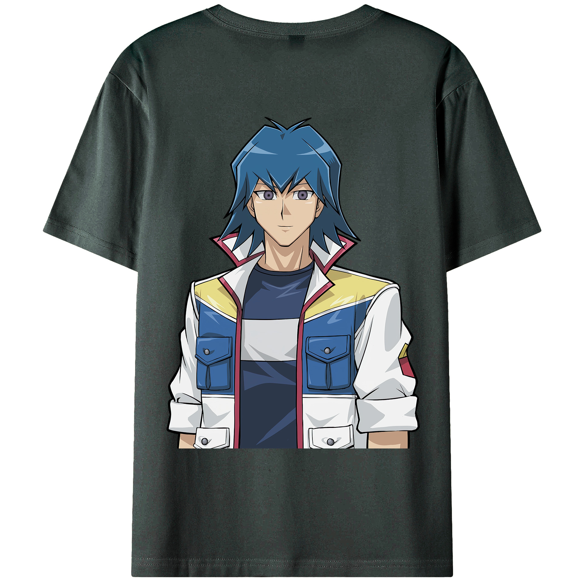 （画像用） 遊☆戯☆王 Yu-Gi-Oh! 綿100％ メンズ半袖Tシャツ（バックプリント） 通気性